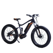 Bicicleta elétrica Ebike Bafang Max Drive com suspensão total MID Motor Fat Tire